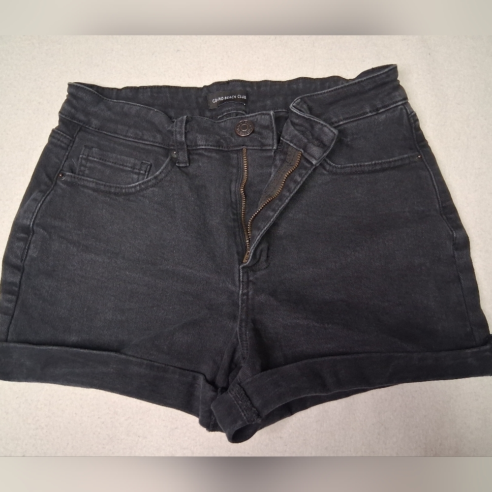Grand Beach Club Black Denim Shorts